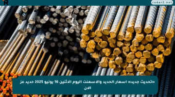 «تحديث جديد» أسعار الحديد والأسمنت اليوم الإثنين 16 يونيو 2025 حديد عز الآن